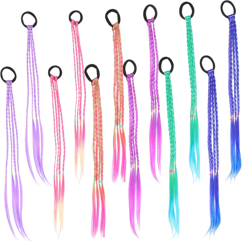 Hkhbjs Unisex 12Pcs Braided Ponytail Extensions For Quick Easy Installation Lightweight Hairpieces