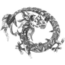 Vintage-Drachenbrosche im chinesischen Stil für Herren, Anstecknadel aus Metalllegierung, Brosche im Tiermotiv