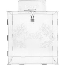 Hochzeitskarten-Sammelbox aus Acryl, quadratisch, stilvolle Aufbewahrungsbox mit Schloss, praktisches Design