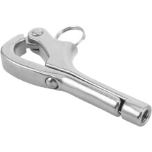 Schnellverschluss-Schäkel aus Edelstahl, 8 mm, selbstsichernder Haken zur Befestigung von Festmacherleinen an Segelbooten
