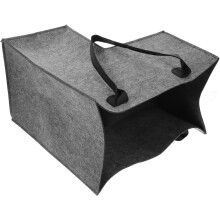 L-förmiger Kleiderkorb aus Filz und Leder mit Griff, leicht zu transportieren, modernes, schlichtes Design
