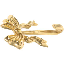 Dekorative Wandhaken aus Messing in Schleifenform, elegantes und schlichtes Material