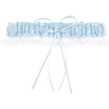 Blauer Strumpfgürtel mit Spitzendesign für die Hochzeit, Braut-Beinband mit Schleife, Damen-Beinstrumpfbänder aus Spitze