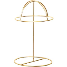 Goldener Hutständer aus Metall, klassisches Hohl-Design, geschwungene Kuppelform, hohe Tragfähigkeit, für den Heimgebrauch