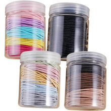 Fascia per capelli da donna in nylon, elastici per capelli, corda per capelli per la scuola e l'uso quotidiano, colore casuale