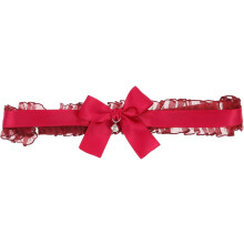 Schmetterlings-Beinring, Schleife, Hochzeitsstrumpfband für die Braut, dehnbares Oberschenkelband als Beinschmuck-Accessoire für Damen, dunkelrot