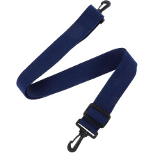 Verstellbarer, 38 mm breiter, marineblauer Rucksackgurt aus gewebtem Nylon mit Schnellverschluss-Kunststoffschnalle und Metallhaken