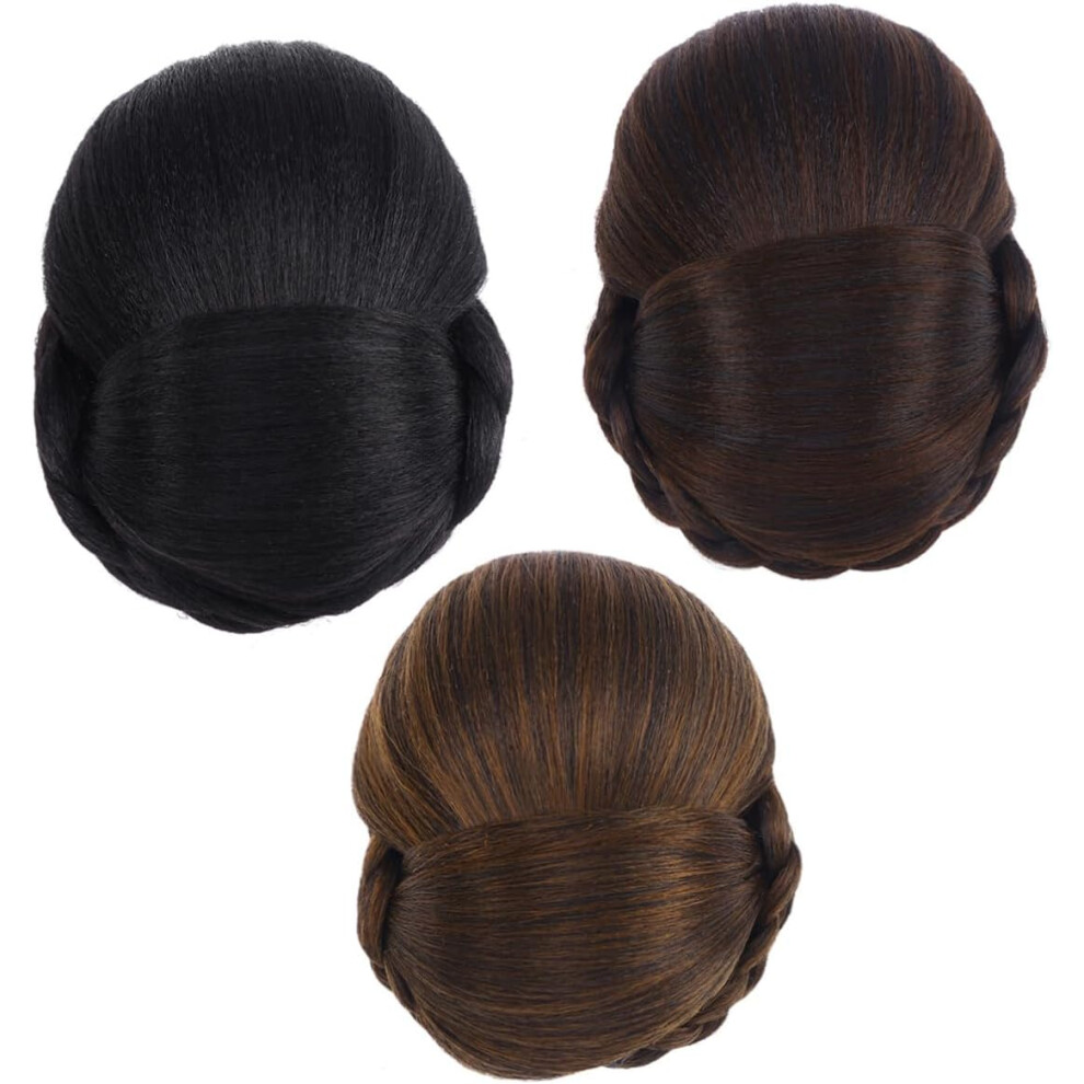 Hkhbjs Unisex Hair Bun Wig Synthetic Fiber Donut Chignon Hair Extension Jaw Clip Hairpiece For Women Girls Casual Hairstyling