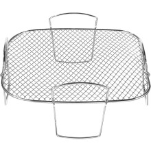 Airfryer-Einsatz, Airfryer-Zubehör, Edelstahl, leicht zu reinigen, zum Dörren von Fleisch, Silber, Küche