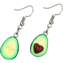Herzförmige Ohrringe, Avocado-Ohrhänger, Damen, Mädchen, Teenager, Fruchtanhänger