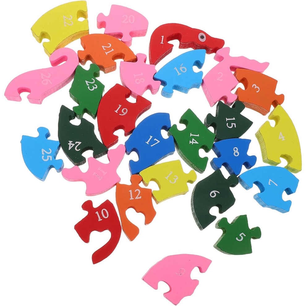 Wooden Alphabet Jigsaw Puzzle For Animal Blocks Color Sorting Educational Hkhbjs