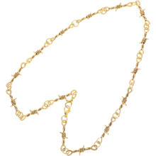 Hip-Hop-Halskette mit Stacheldraht, gedrehtem Punk-Schmuck, Dornen-Choker für Damen und Herren