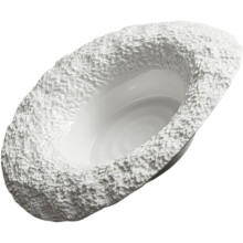 Keramikteller in Hutform mit Steinmuster, Pastateller für die Küche, zum Servieren von Speisen zu Hause