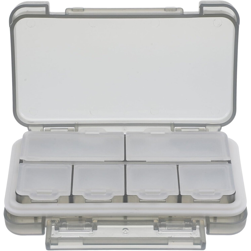 Hkhbjs Portable Small Airtight Pill Organizer Case Gray Travel Medicine Storage Box