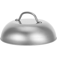 Runder Deckel aus Edelstahl zum Grillen und Marinieren, tragbar mit gleichmäßiger Wärmeverteilung
