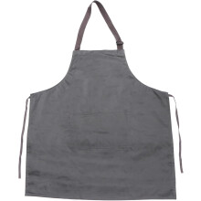 Friseurschürze, wasserdichte Küchenschürze mit Vordertasche, Polyester-Baumwolle, stilvolles Schwarz