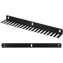 Wandmontierter Kabelorganizer aus Stahl mit 19 verstellbaren Schlitzen für Kabel von 5,5-9,5 mm Durchmesser