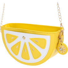Lustige Zitronen-Handytasche, Umhängetasche mit Kettenriemen für Mädchen, ideal für Freizeitaktivitäten. Echtes Design.