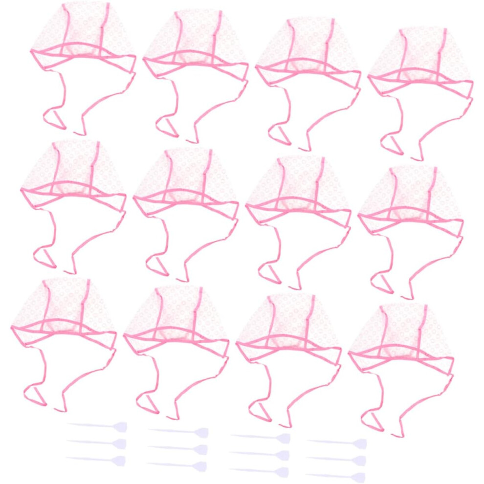 Hkhbjs Pink 12Pcs Highlighting Cap Hooks For Hair Dyeing Salon Quality Highlight Hook For Hair Coloring And Streaking At Home