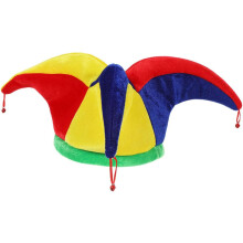 Clownshut mit Glöckchen – Lustiger Zirkushut für Karnevalsauftritte – Einzigartiges Cosplay-Accessoire