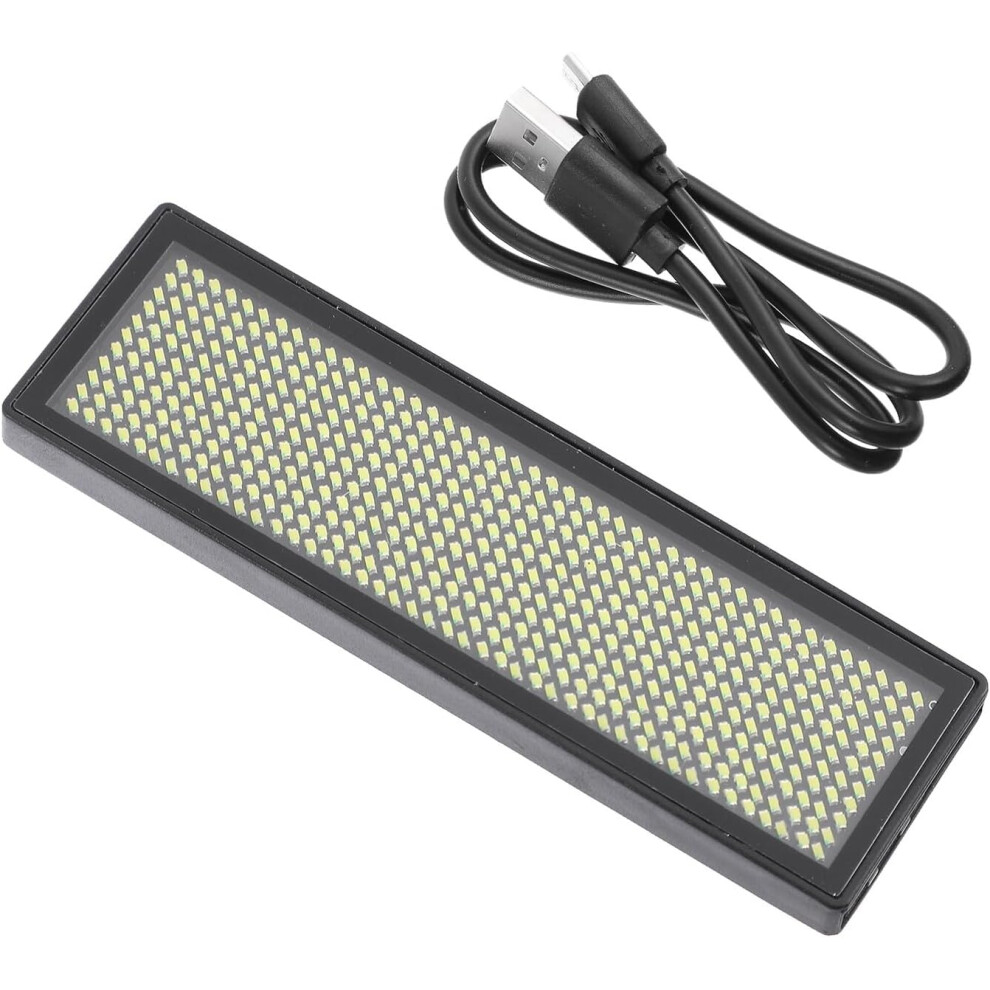 Rechargeable Led Name Badge Usb Cable, Programmable Scrolling Message Display 5455468320262