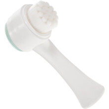Escova facial dupla para limpeza do rosto Escova manual de limpeza dos poros do instrumento de limpeza da pele exfoliante Cor aleatória
