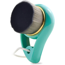 Perie facială din fibră, perie de curățare manuală, verde, pentru pori profundi, exfoliere delicată și rutină exfoliantă