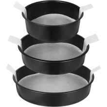 3 runde Kuchenformen, antihaftbeschichtet, aus Kohlenstoffstahl mit glatter Oberfläche