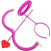 Traje de Cupido com Bandeira Decorativa para Festas de Cosplay do Dia dos Namorados e Eventos de Halloween