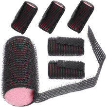 6pcs Sponge Hair Rollers Self-grip Curlers 3.0x6.0cm Heatless Overnight Hair Curlers for Women and Girls Sleep Styling Tool Random Color