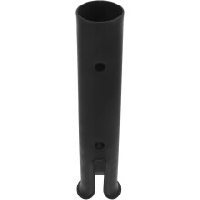 Soporte para caña de pescar de tubo único, soporte de plástico negro para montaje en barco.