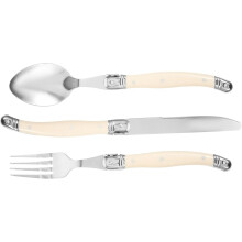 Ensemble de couverts de style occidental en acier inoxydable, design ergonomique, surface lisse, pour salle Ă manger