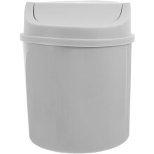 Mini-Tischmülleimer mit Schwingdeckel, 2 l, Kunststoff-Abfalleimer, kleiner Mülleimer für Büro und Schlafzimmer