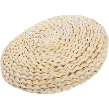 Almofada de trança de palha yoga meditando esteira 30x30cm redonda natural artesanal algodão enchimento leve