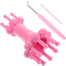 Métier à tricoter à double bobine en plastique, outil de tissage et de loisirs créatifs, kit de tricot pour la laine à domicile