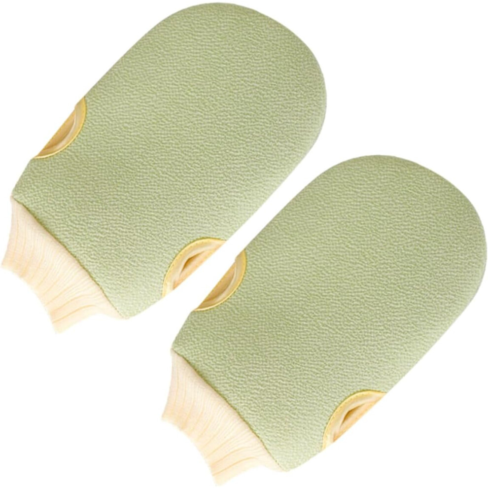 Hkhbjs Exfoliating Bath Gloves 2Pcs Light Green Powerful Body Scrub Mittens Deep Cleansing Back Massage Shower Accessories