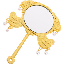 Vintage-Handspiegel im chinesischen Stil, ideal für Reisen, Make-up und den persönlichen Schminktisch.