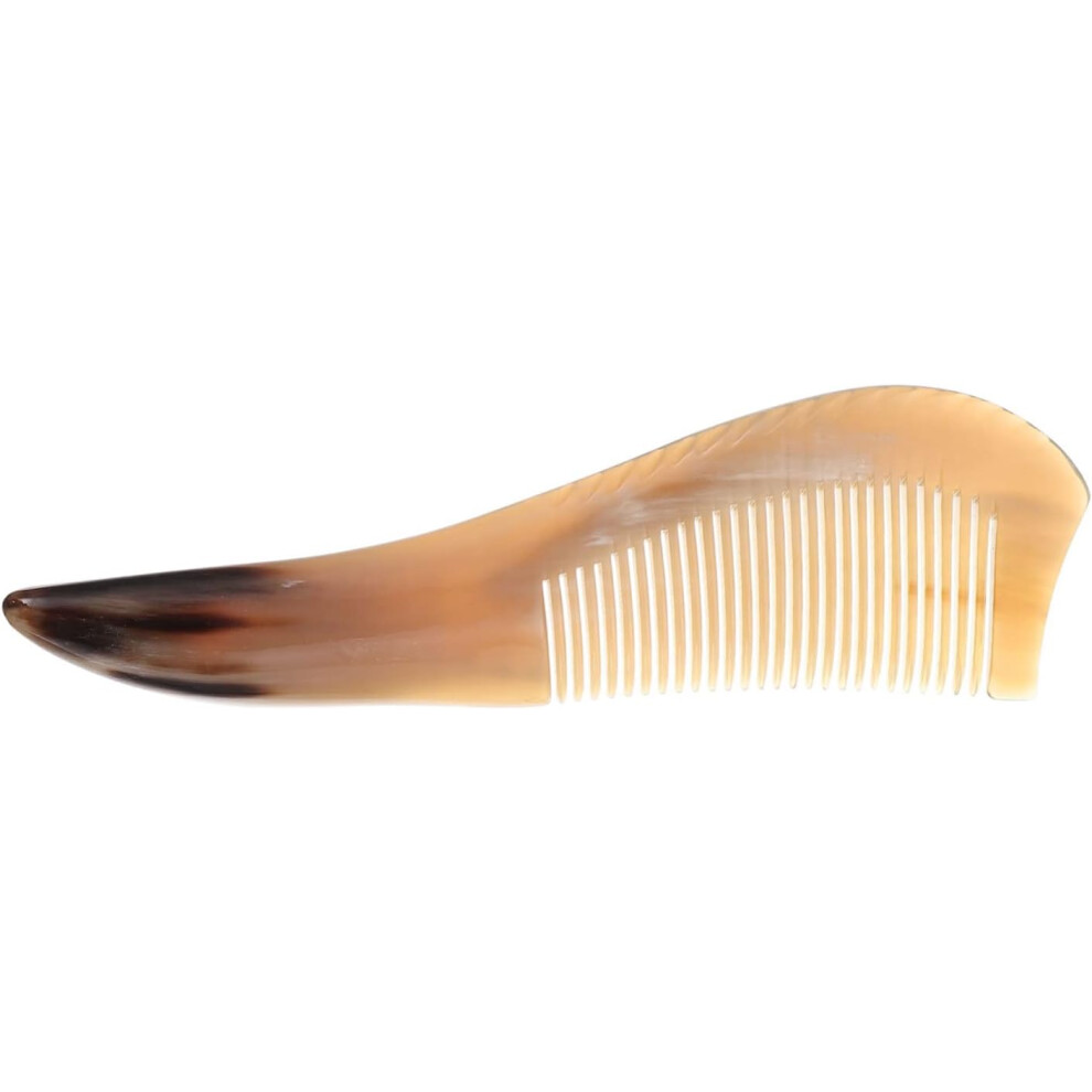 Hkhbjs Unisex Light/Yellow Natural Ox Horn Comb Fine Tooth Hair Styling Scalp Massage Tool
