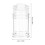 Crystal salt and pepper shakers refillable2pcs 2