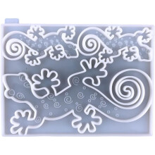 3D Silicone Gecko e Seahorse Wall Decor Molde DIY Craft Resina Animal Pendente