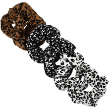 stk. leopardmønster hårsnor mote scrunchies for kvinner elastiske bånd til hestehaleholder jentehårtilbehør til daglig bruk