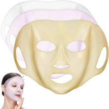 Wiederverwendbare Silikon-Gesichtsmasken, 3er-Set – Weiße, Gold, Rosa Gesichtsmasken
