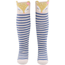 Kniehohe Socken, lange Baumwollsocken mit Tiermotiven, warme Strümpfe für Herbst und Winter, Einheitsgröße (ca. 40 cm)