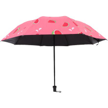 Wassermelonen-Faltschirm zum manuellen Öffnen und Schließen, kompakter Reiseschirm, niedliches ästhetisches Design