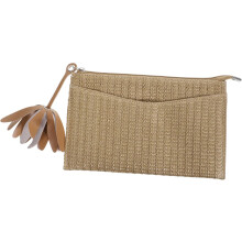 Geantă de paie cu clutch pentru femei, genți de mână țesute, geantă de plajă, călătorie lucrată manual pentru femei