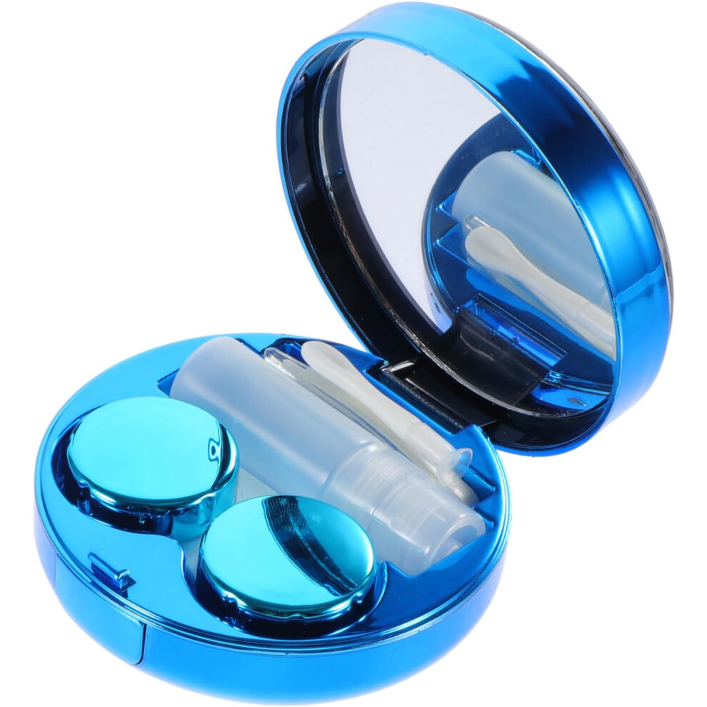 Hkhbjs Storage Box Kit Quicksand Effect Plastic Eye Lens Organizer Portable Travel Case