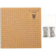 8x8 Zoll Kork-Makramee-Bastelset mit Gitternetz-Knotenfläche und T-Nadeln