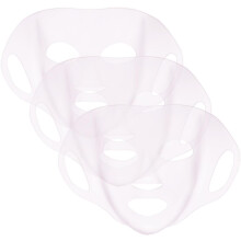 Capas faciais reutilizáveis de silicone 3Pcs Máscara de folha esticável Capas hidratantes para cuidados de beleza