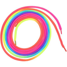 Regenbogenfarbene, dicke, runde Schnürsenkel mit Farbverlauf