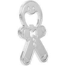 Kreativer Bierflaschenöffner-Schlüsselanhänger, Küchenaccessoire aus Edelstahl, Lebkuchenform, ideal für Partys